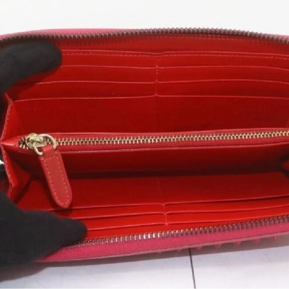 Christian Louboutin Red Studded Wallet - Picture 4 of 4